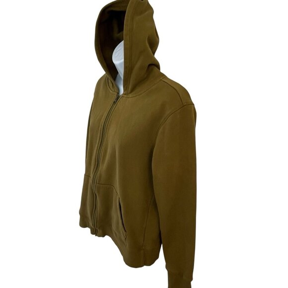 Pact Organic Cotton Hoodie Sweatshirt Full Zip Jacket Large Green Sustainable - Picture 3 of 16